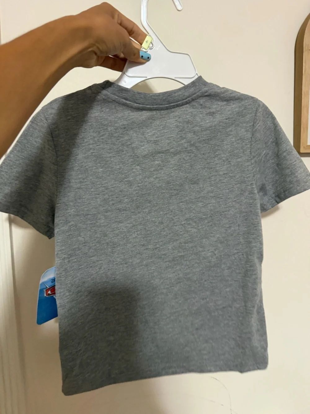 Disney Gray T-Shirt with Red Lightning McQueen Graphic